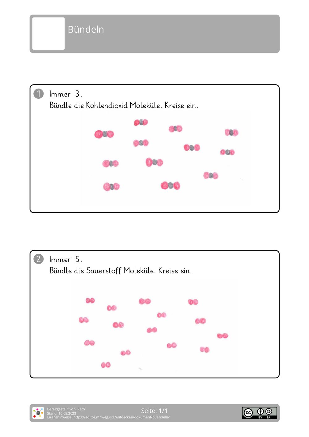 Arbeitsblatt Bündeln