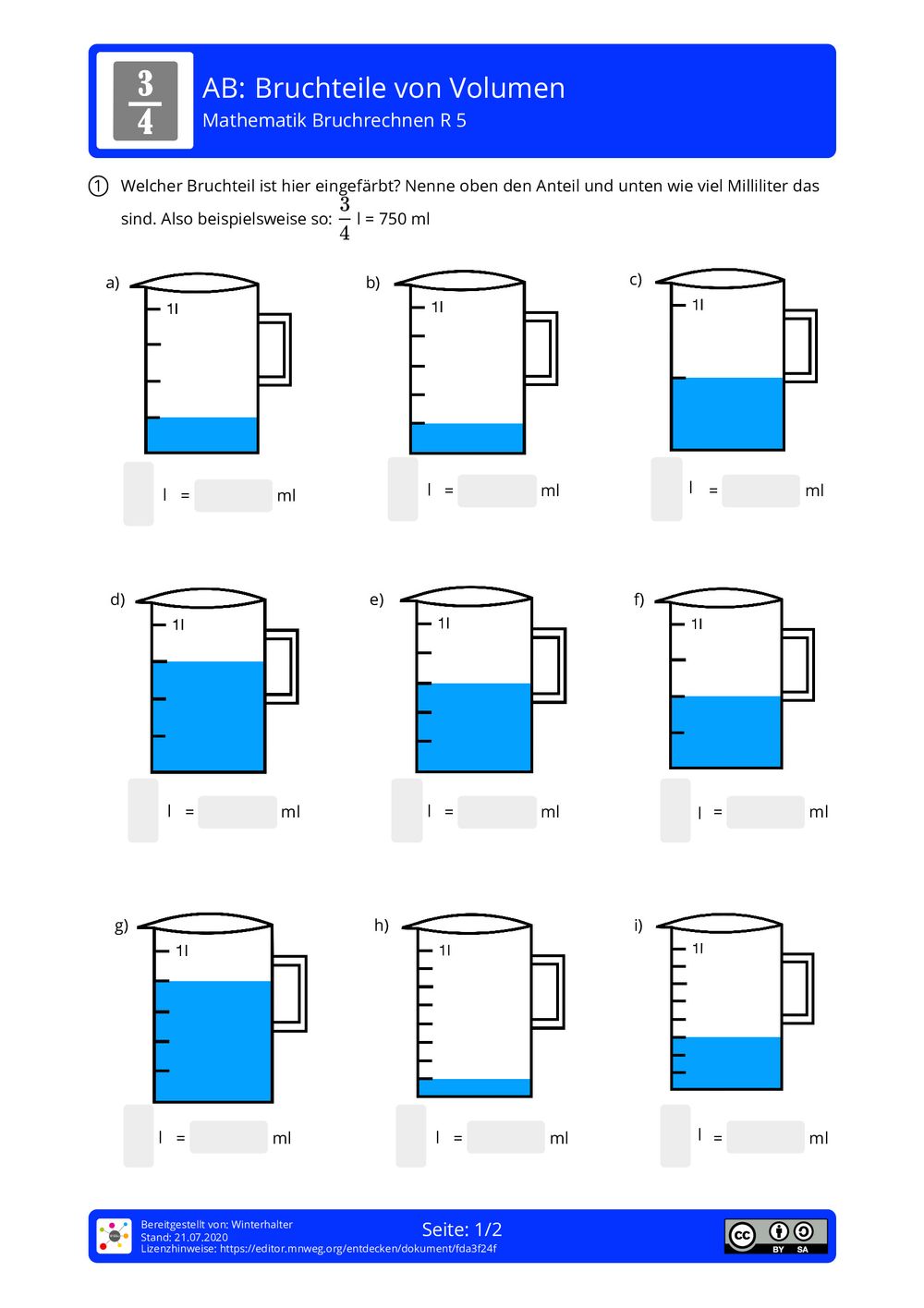 arbeitsblatt-bruchteile-von-volumen-mathematik-bruchrechnen