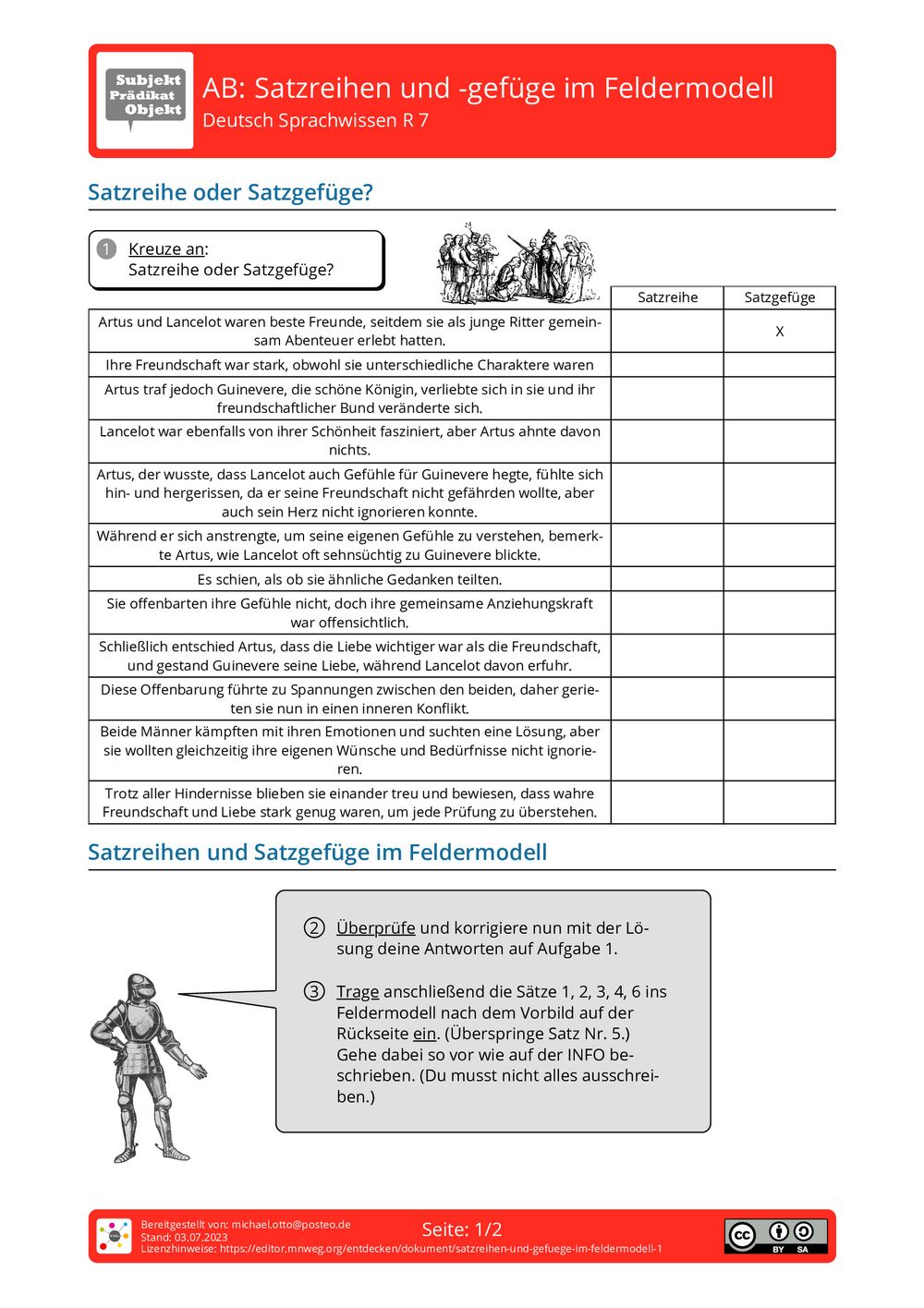 Satzreihe Und Satzgefüge übungen Pdf Arbeitsblatt - Satzreihen und -gefüge im Feldermodell - Deutsch