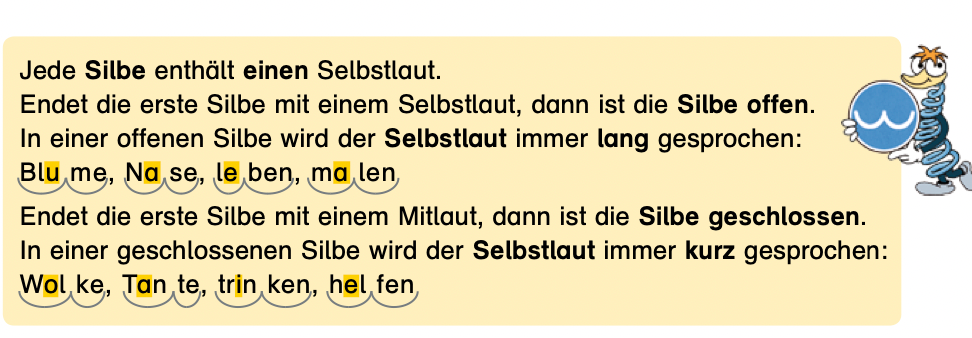 Arbeitsblatt - Offene Und Geschlossene Silben Unterscheiden - Deutsch ...