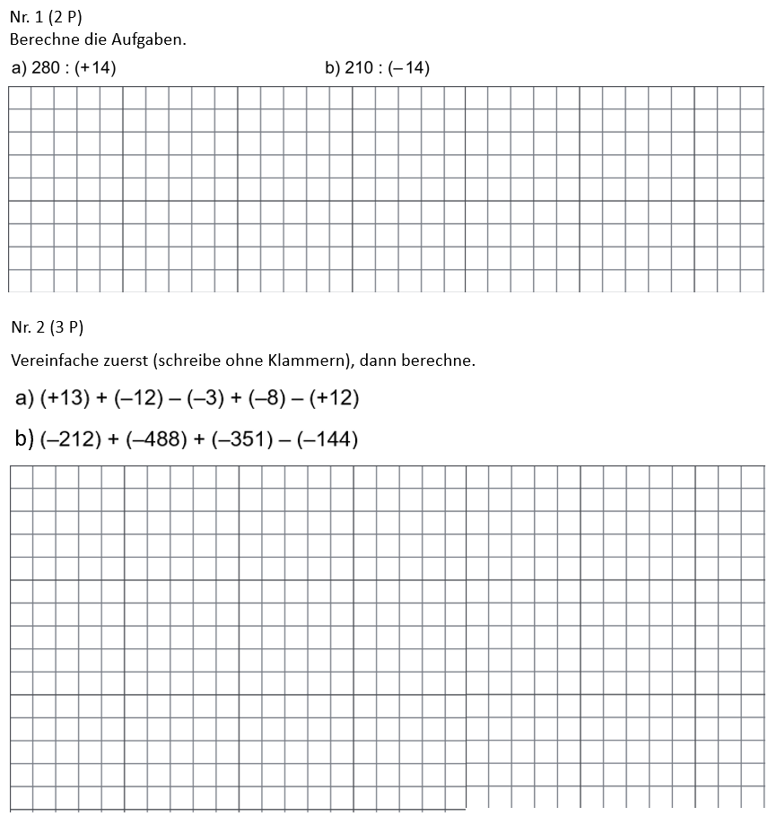 Arbeitsblatt - "Positive Und Negative Zahlen" - Mathematik - Rechnen ...